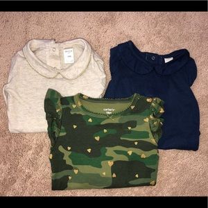 Baby Girl Bundle Long Sleeve Onesies, Size 18m